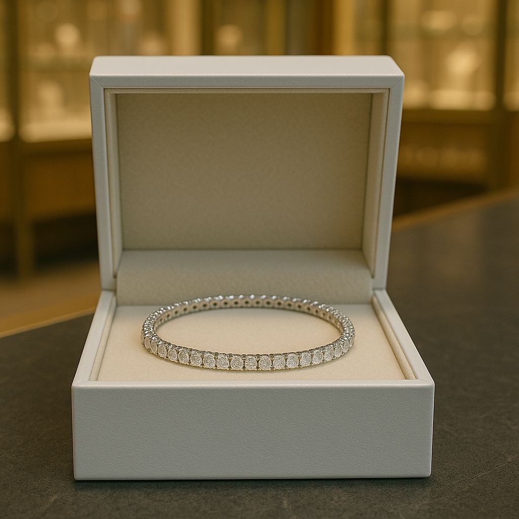 Bracciale Tennis argento 925 diamanti moissanite
