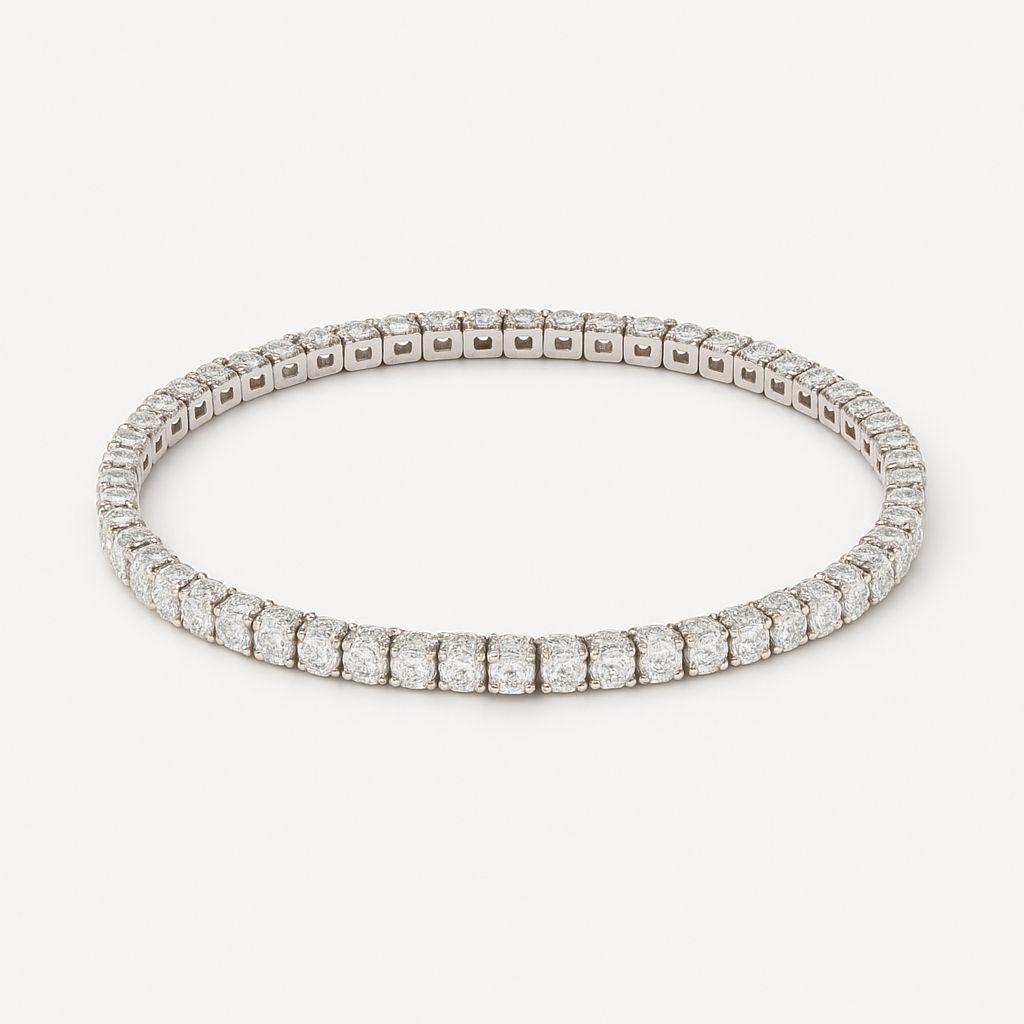 Bracciale Tennis argento 925 diamanti moissanite